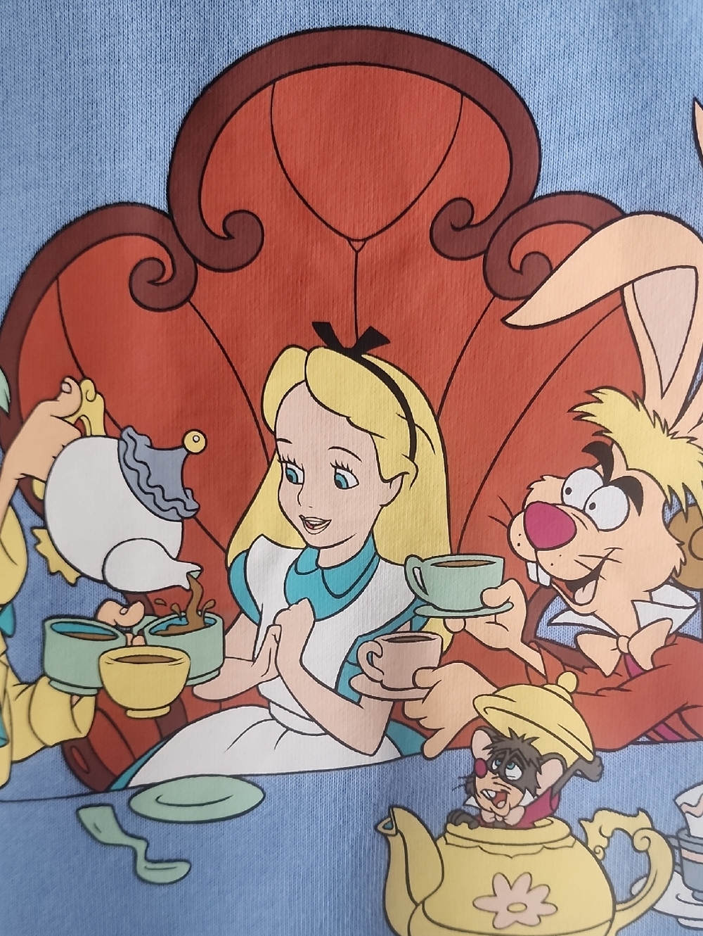 Primark x Disney Alice in Wonderland Sky Blue Graphic Crewneck - Picture 10 of 10
